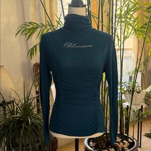 Blumarine Deep Teal Long Sleeve Top